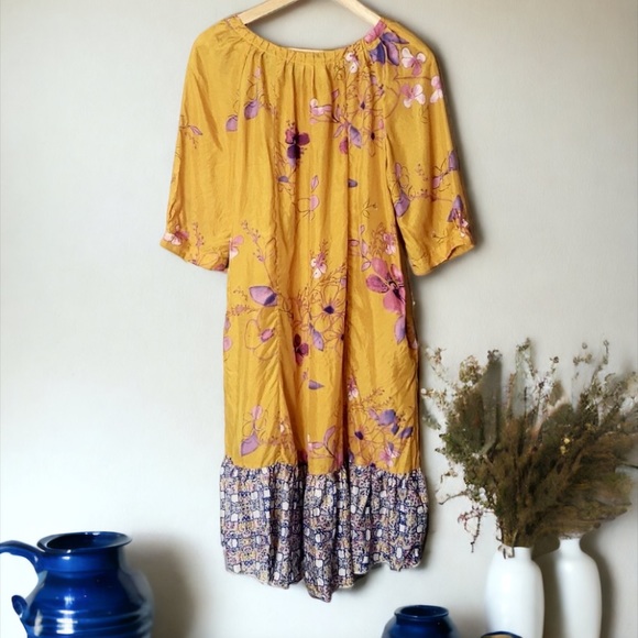 ANTHROPOLOGIE VANESSA VIRGINIA RAINFOREST SILK RAINFOREST DRESS SIZE SMALL - Picture 15 of 16